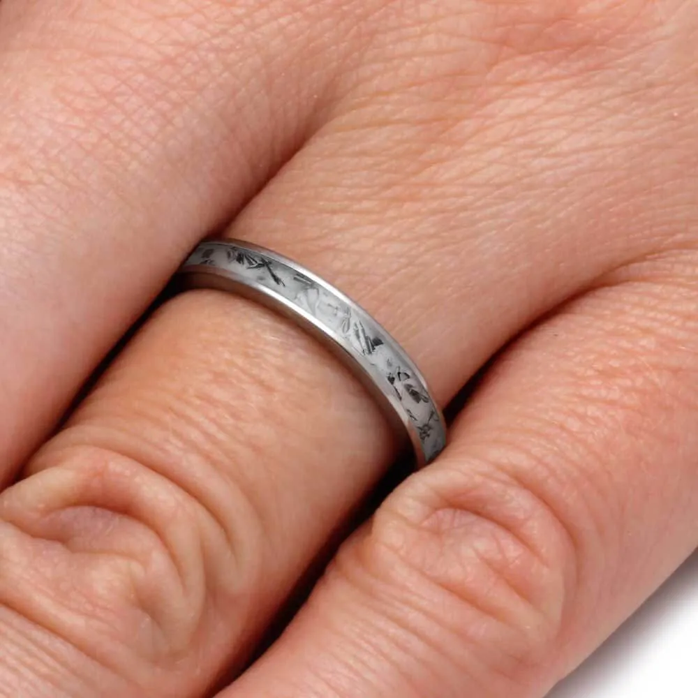 Bike Chain Wedding Band for Women in Titanium
