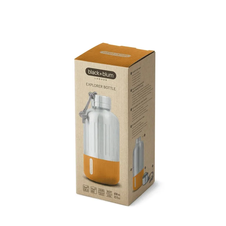 Black Blum Explorer Insulated Bottle Small - 0.65Ltr - Orange