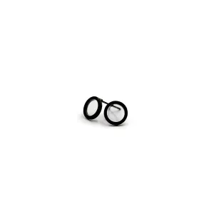 Black Circle Earrings