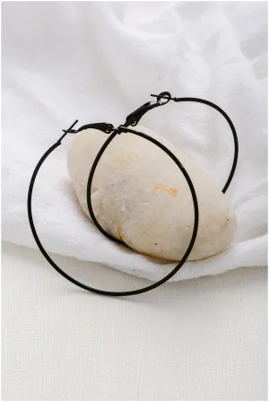 Blackout Hoop Earrings