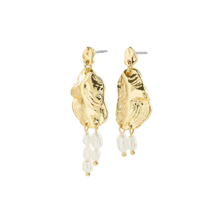Bloom Earrings - White/Gold