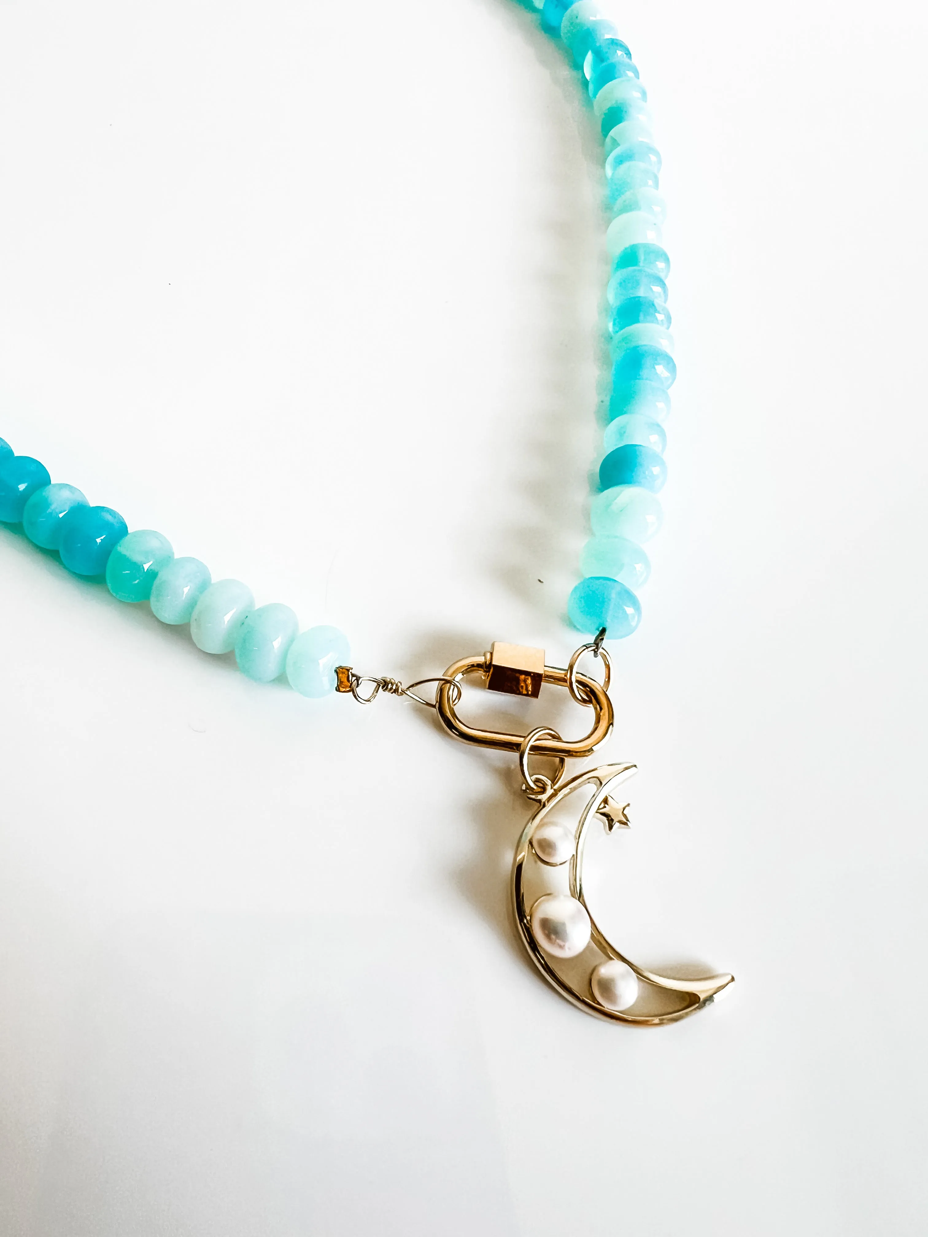 Blue Peruvian Opal candy necklace