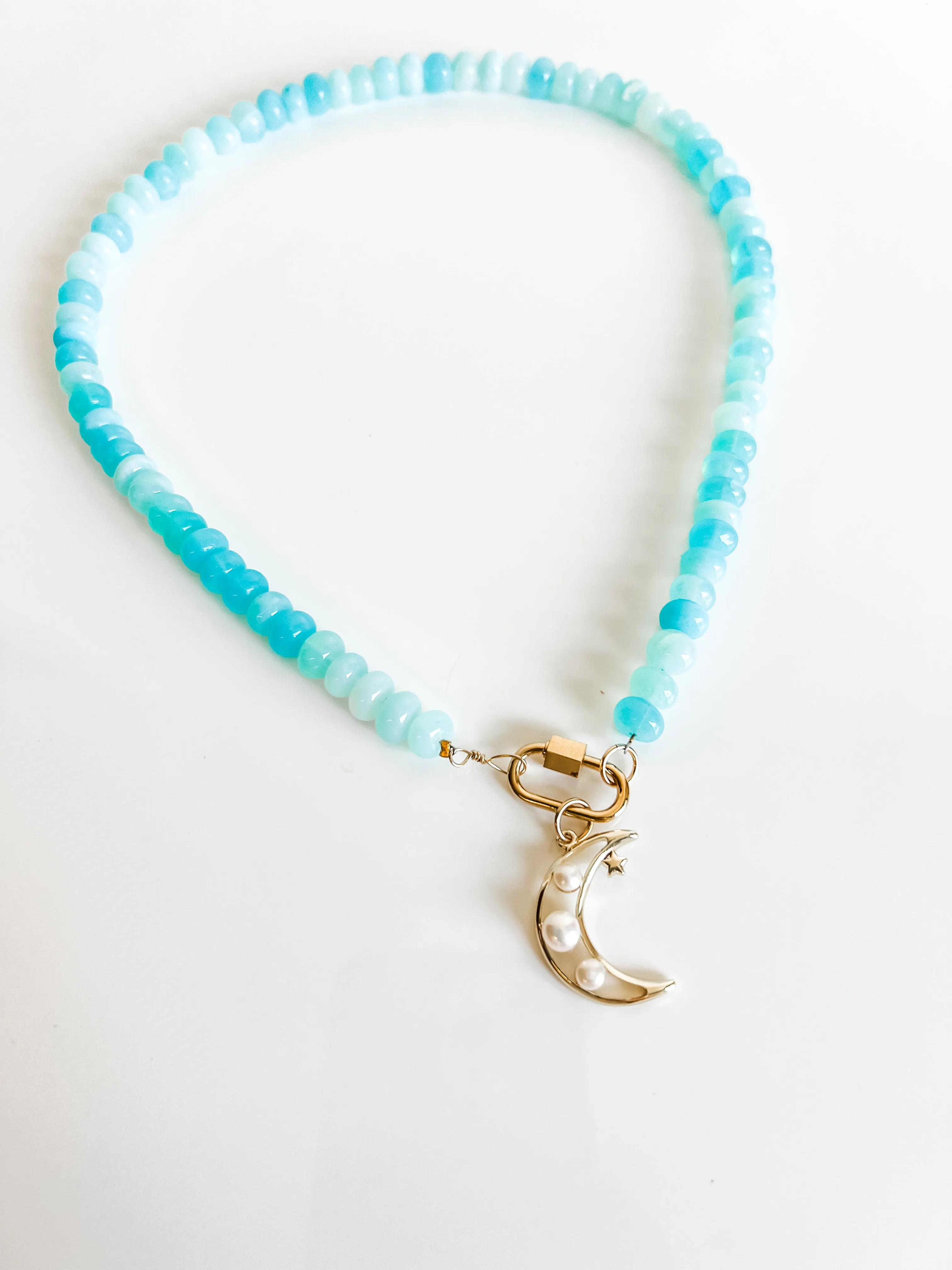 Blue Peruvian Opal candy necklace