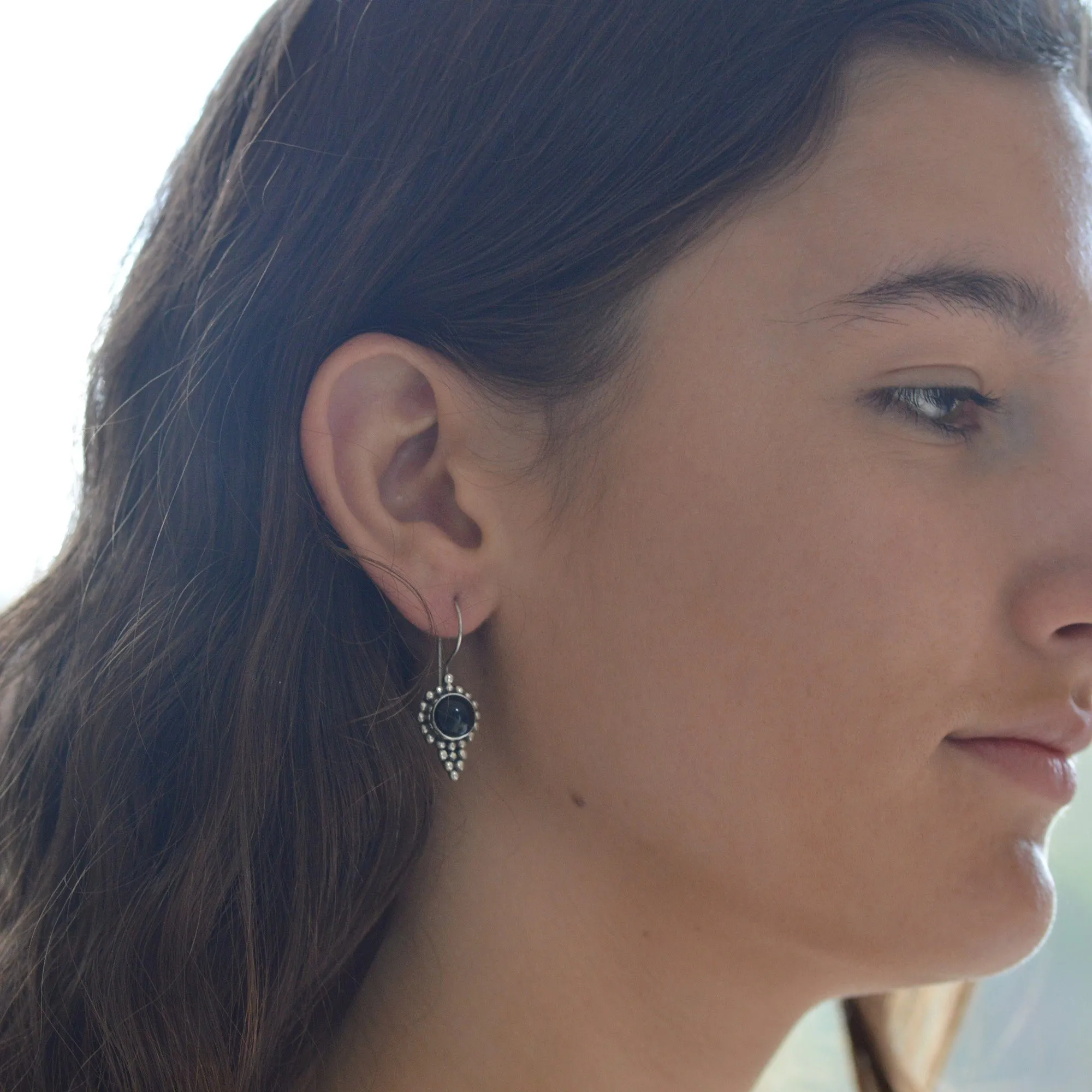 Bohemian Black Onyx Earrings