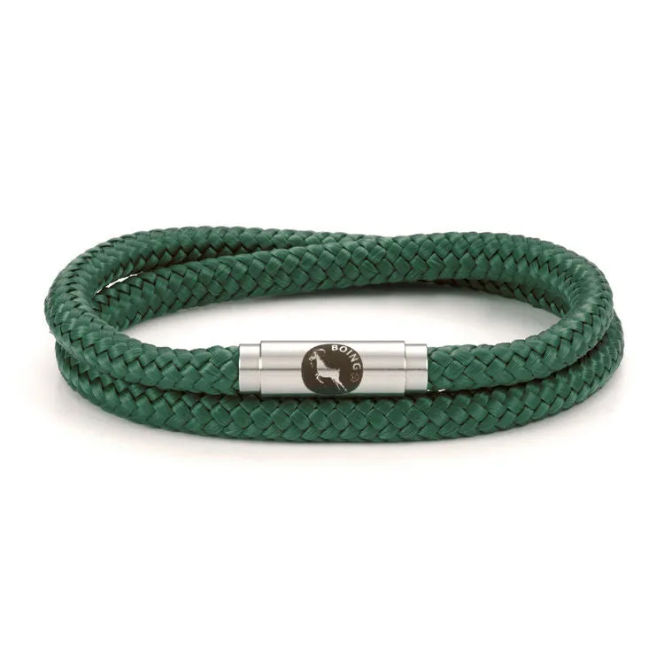 Boing Sea Green Double Wrap Stainless Steel Clasp Bracelet