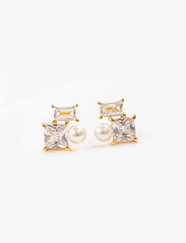 Boxed Cluster Earrings