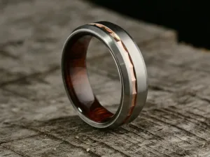Brushed Duality  (Koa & Wavy 14K Rose Gold)