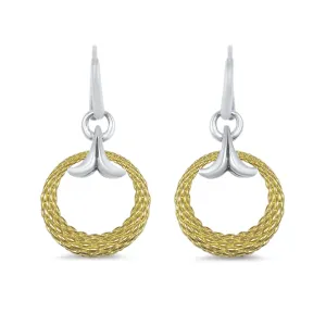 Capulet Drop Earring - Two Tone Gold   Silver