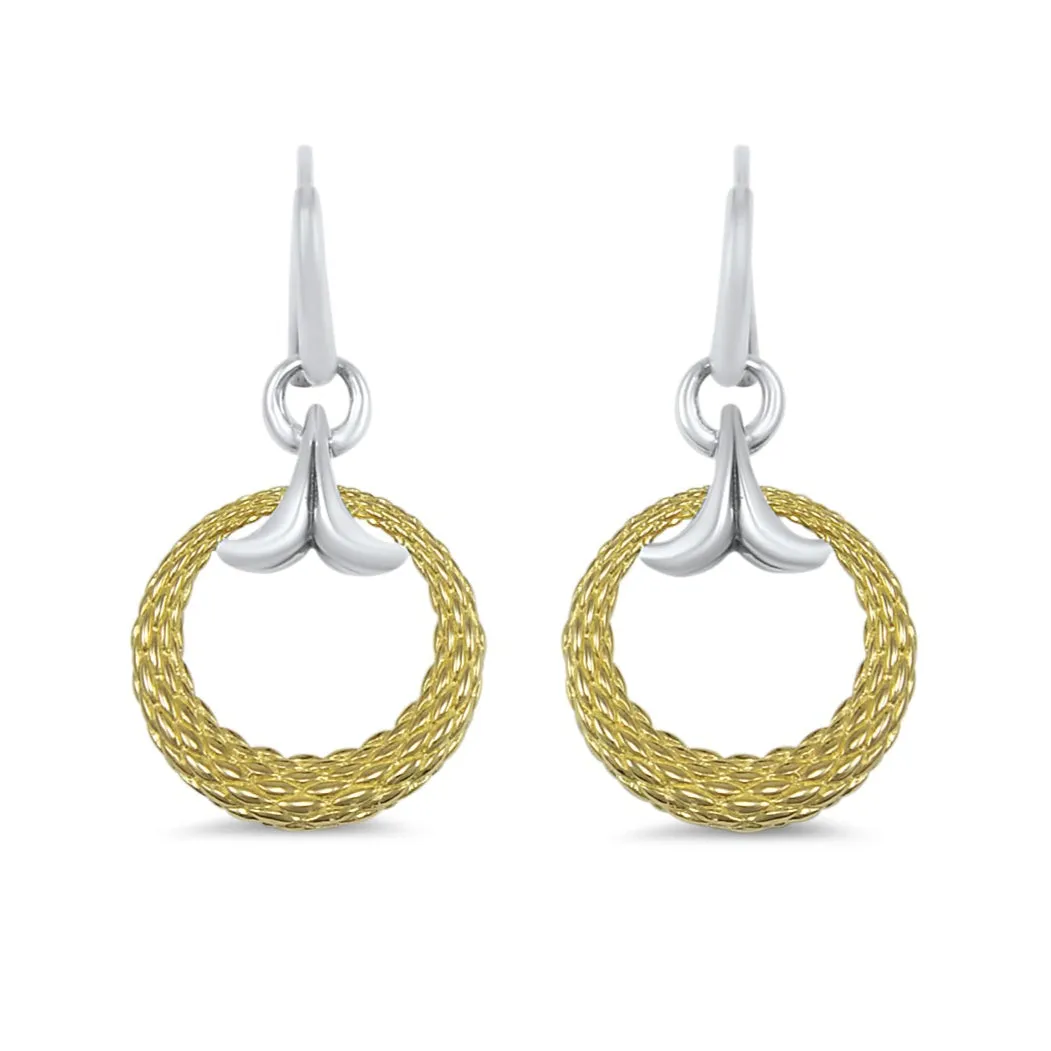 Capulet Drop Earring - Two Tone Gold   Silver