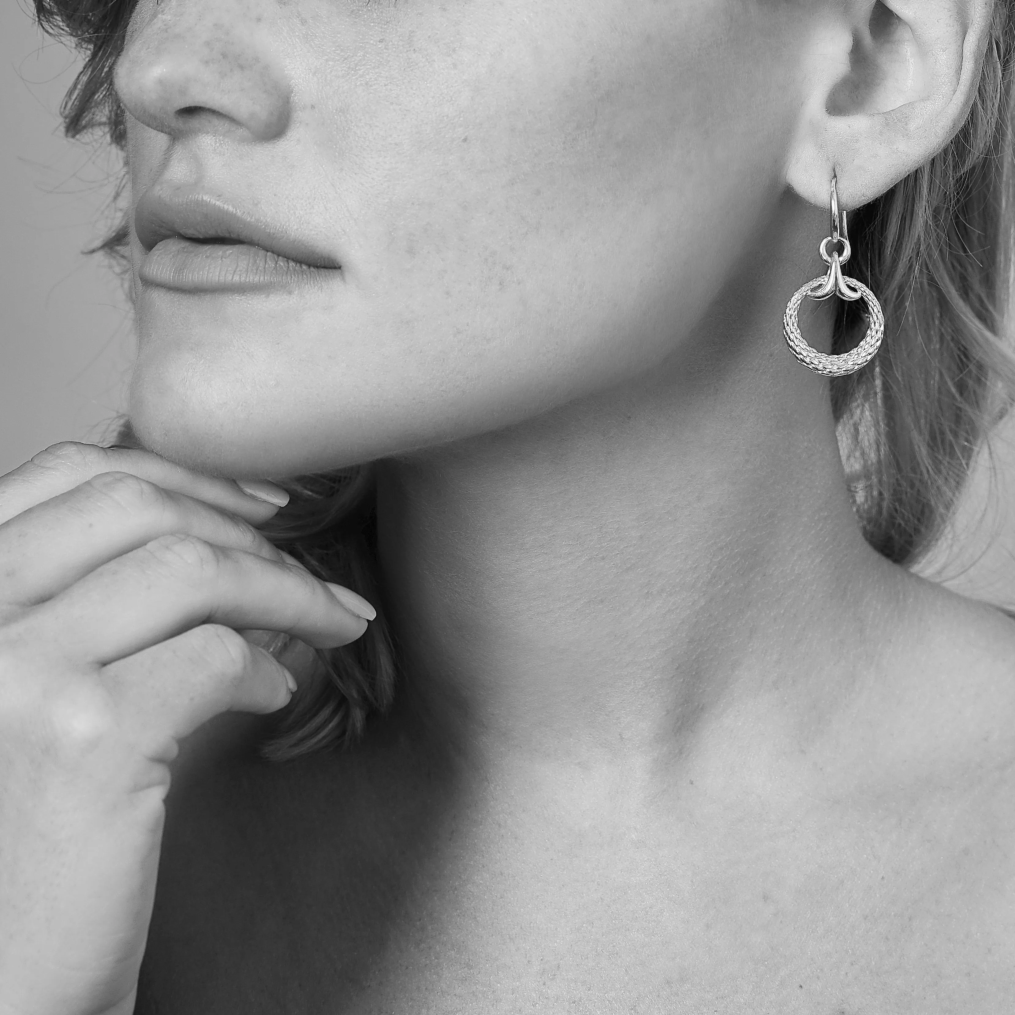 Capulet Drop Earring - Two Tone Gold   Silver