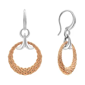 Capulet Drop Earring - Two Tone Rose   Silver