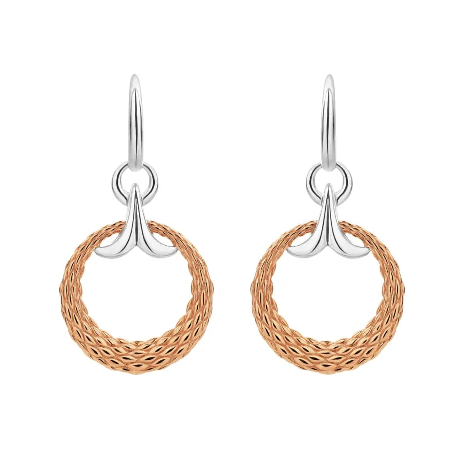 Capulet Drop Earring - Two Tone Rose   Silver