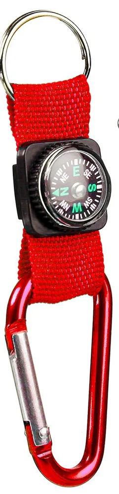 Carabiner Compass Keychain