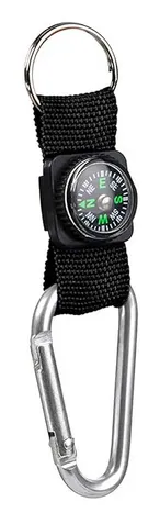 Carabiner Compass Keychain