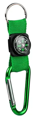 Carabiner Compass Keychain
