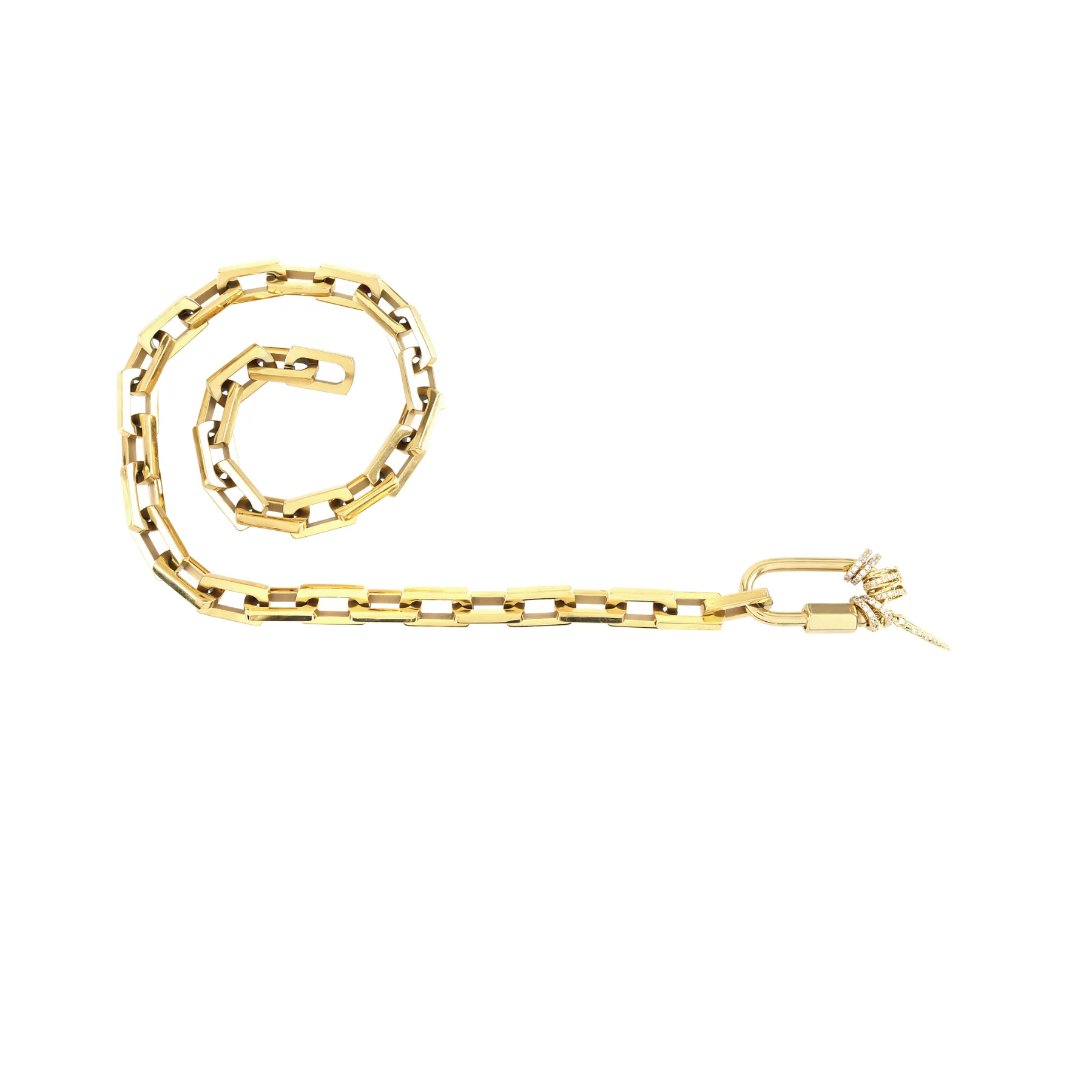CARABINER SQUARE SPIGA NECKLACE