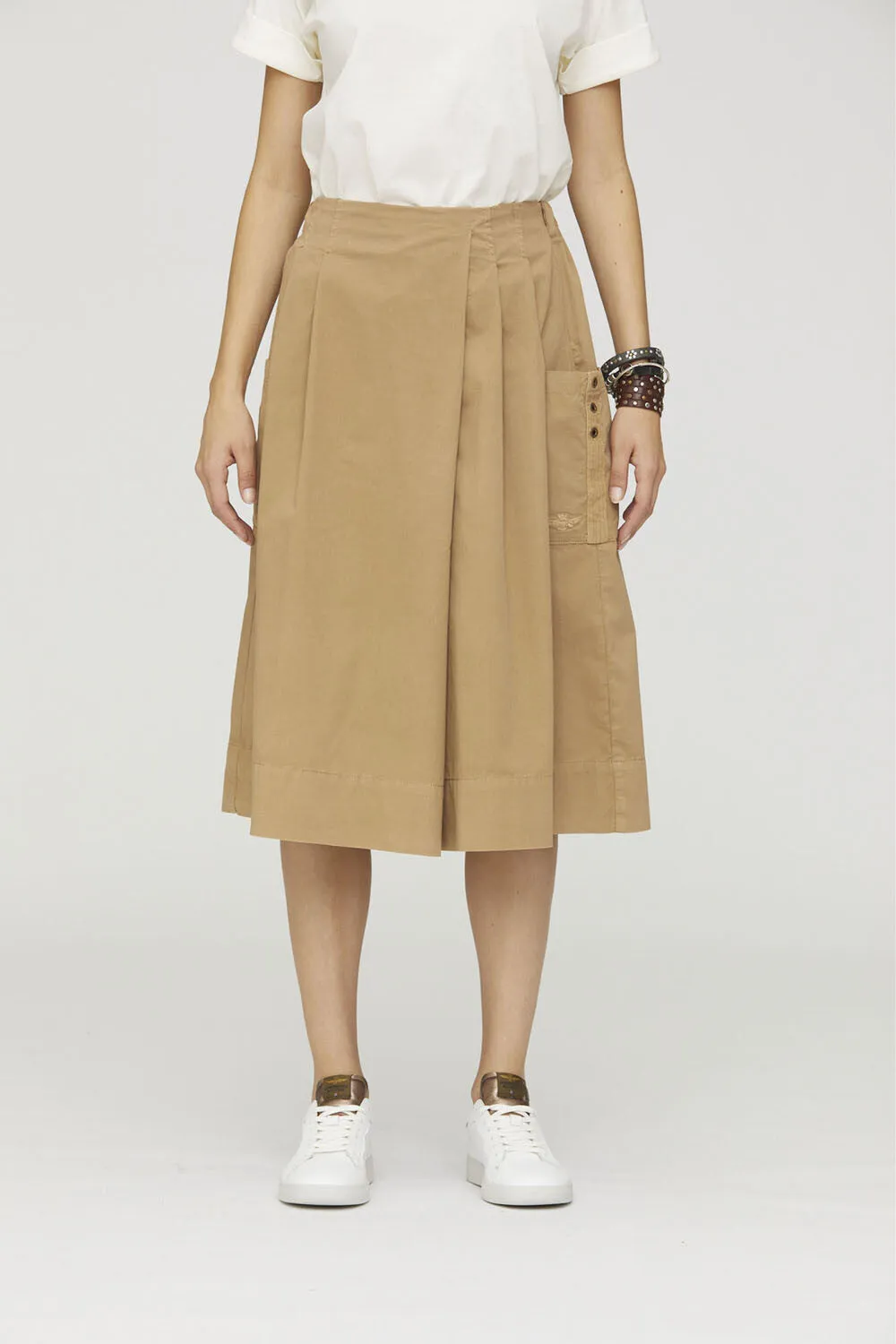 Cargo culottes with pleats