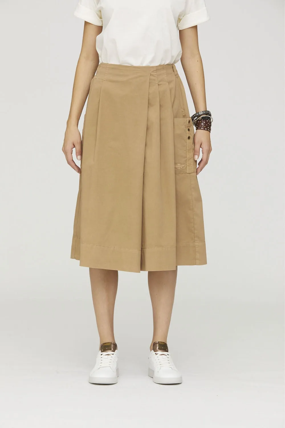 Cargo culottes with pleats