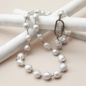 Charlotte Baroque Pearl Rope Necklace