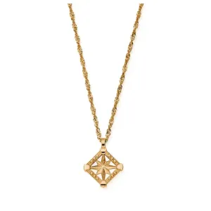 Chlobo Gold Twisted Rope Chain Inner Guidance Necklace