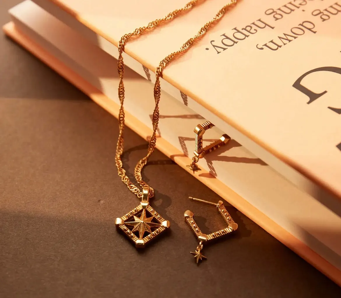 Chlobo Gold Twisted Rope Chain Inner Guidance Necklace