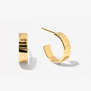 Cigar Band Hoop Earrings