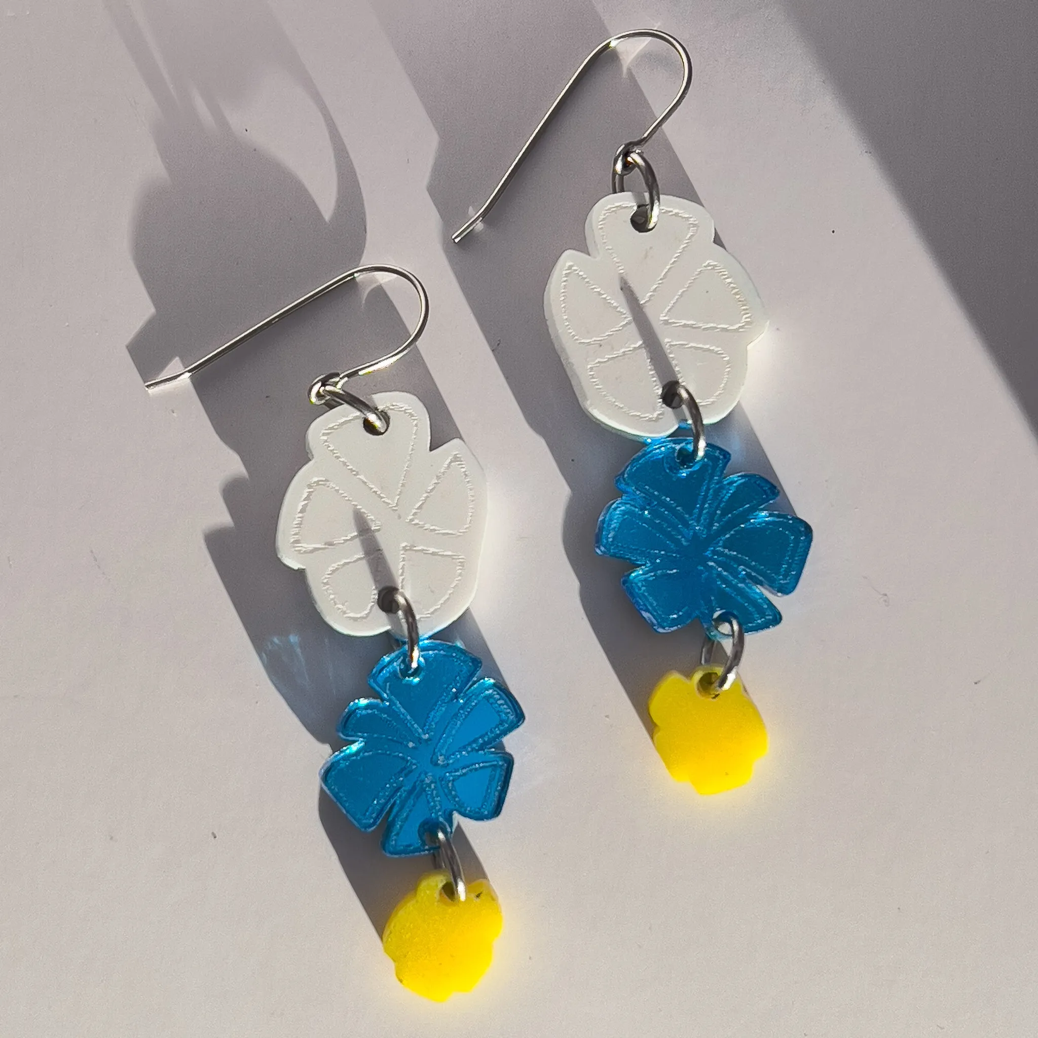 citrus acrylic earring