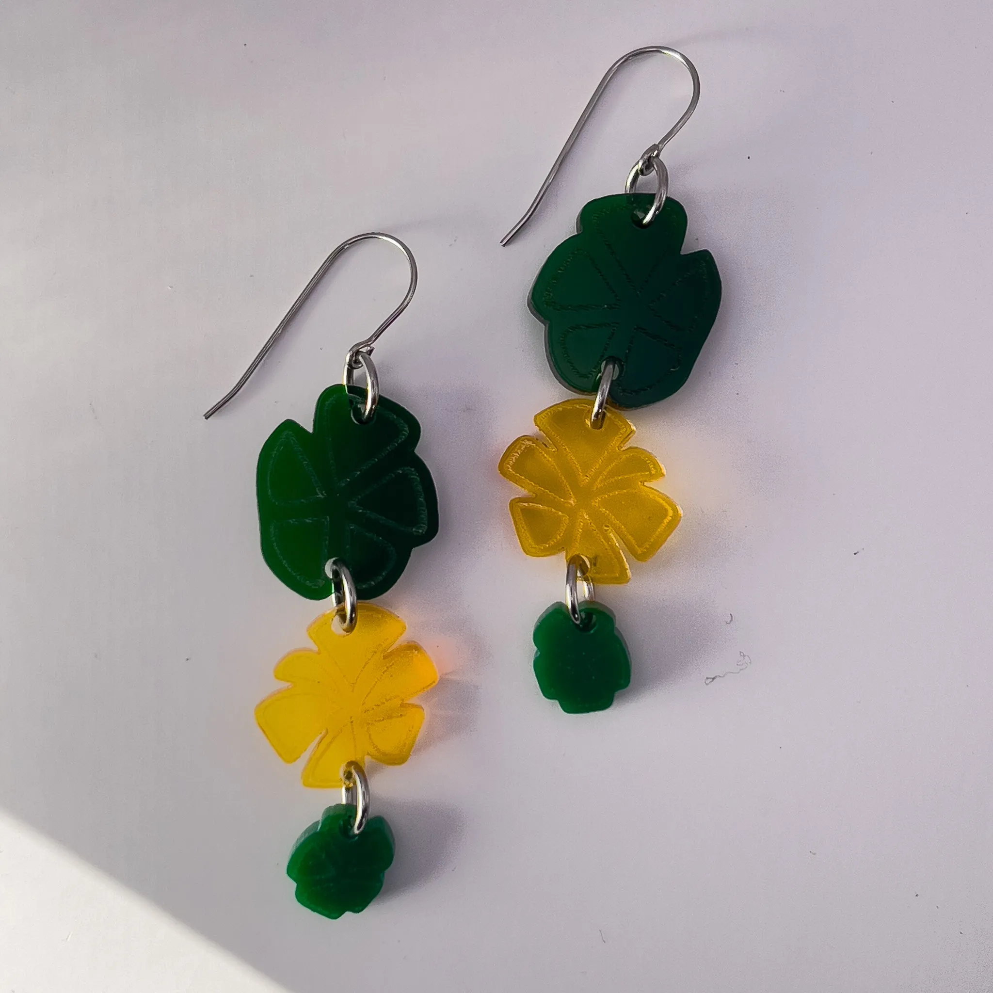 citrus acrylic earring