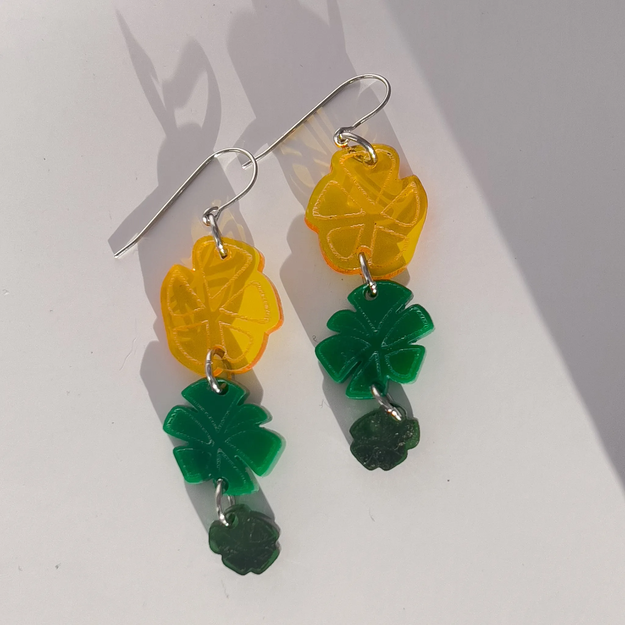 citrus acrylic earring