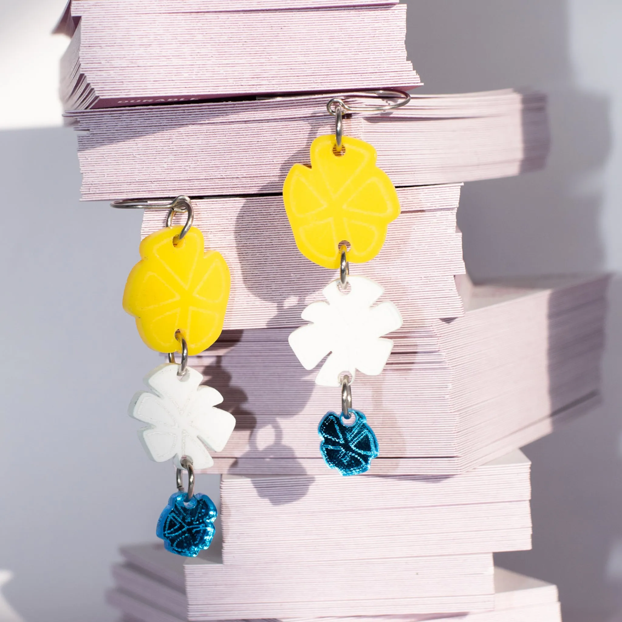 citrus acrylic earring