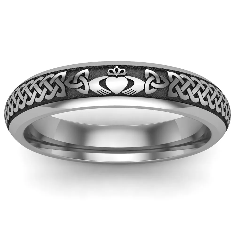Claddagh Wedding Ring UCL1-TITAN4M - TITANIUM