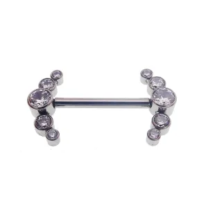 Clear CZ Nipple Cluster 14g, 12g