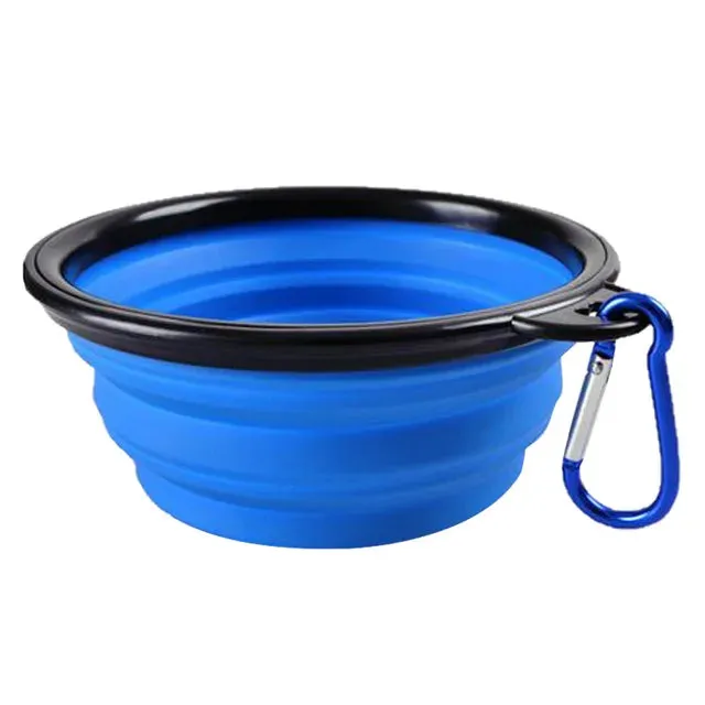 Collapsible Pet Silicone Food Water Bowl