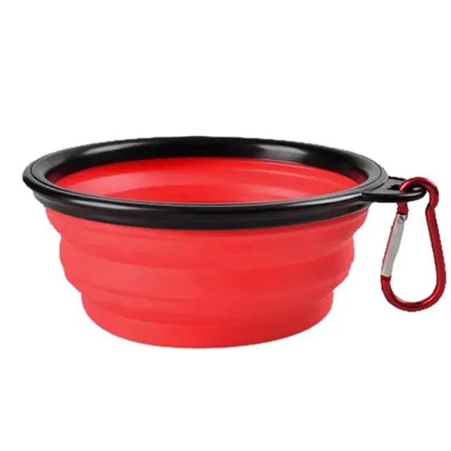 Collapsible Pet Silicone Food Water Bowl