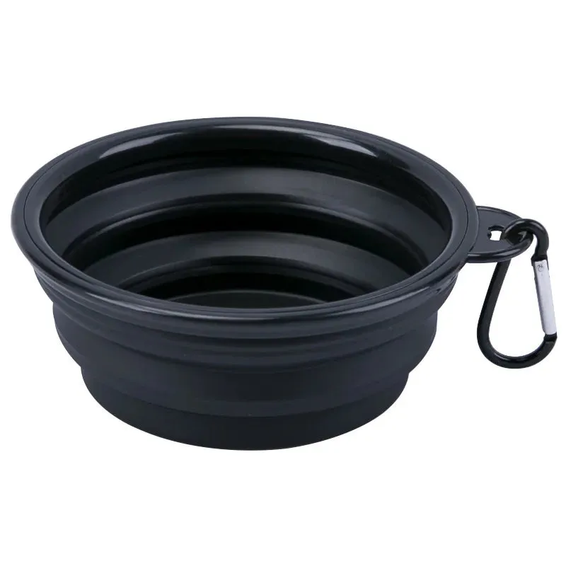 Collapsible Pet Silicone Food Water Bowl