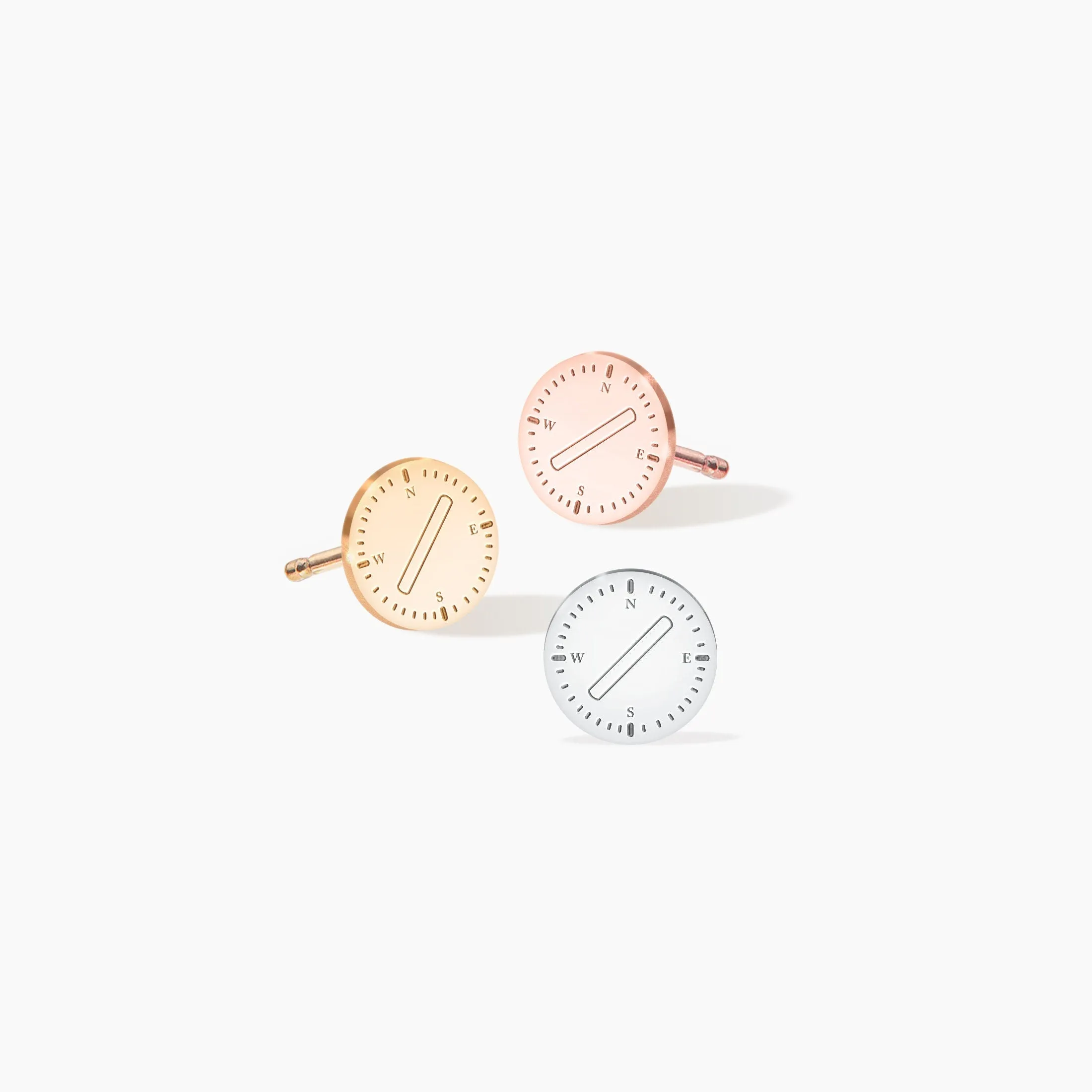 Compass Earrings  Dainty