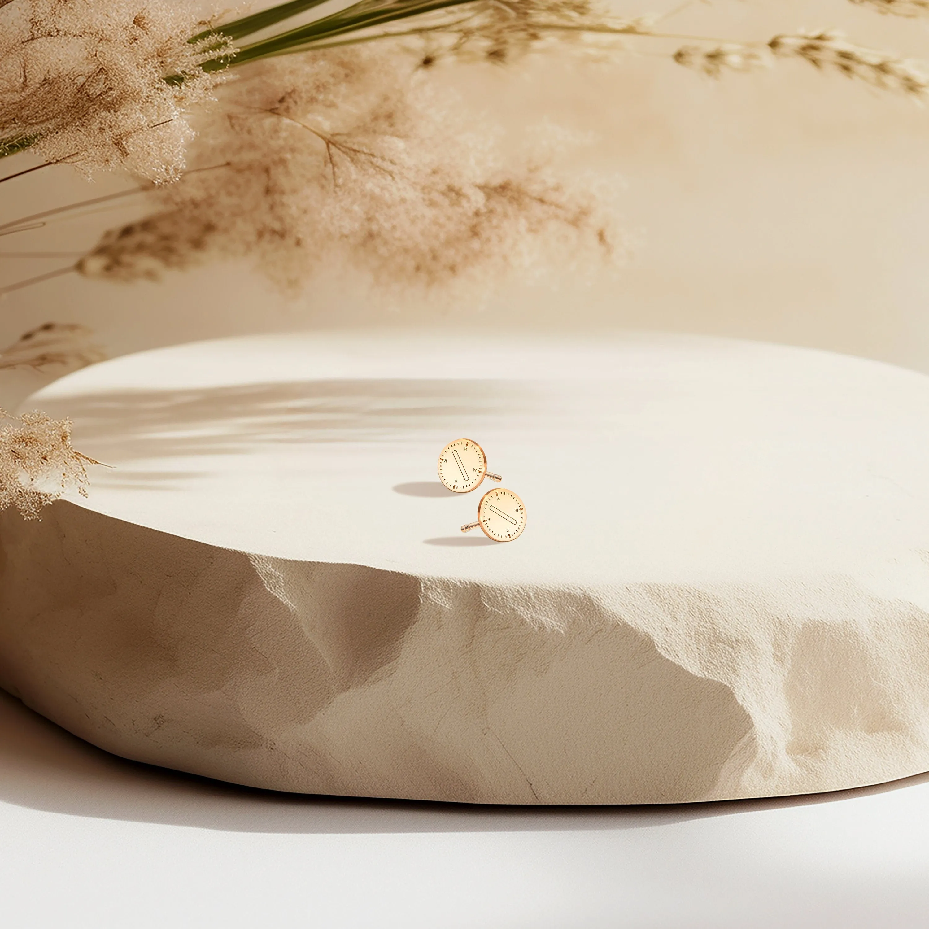 Compass Earrings  Dainty