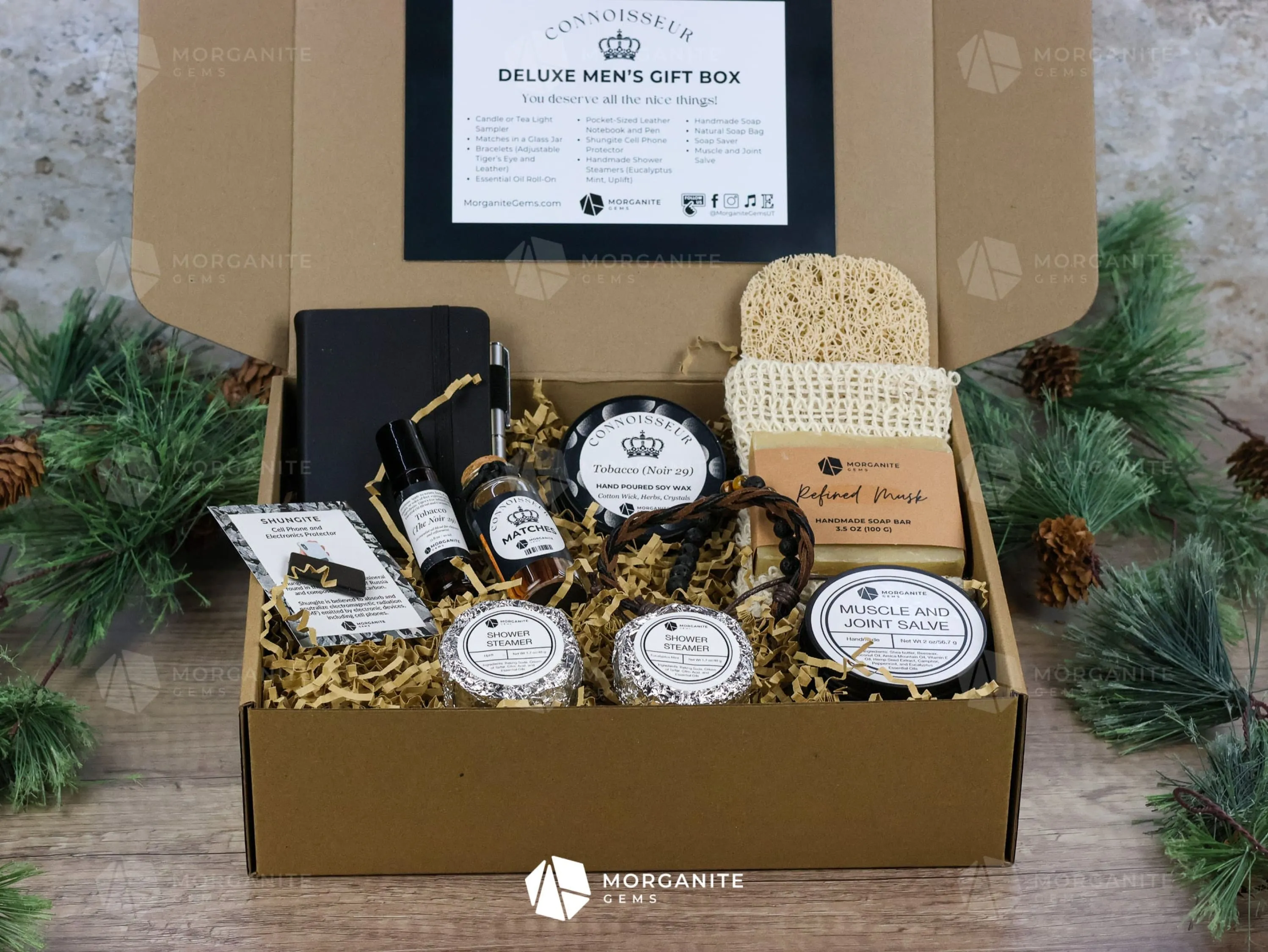 Connoisseur Gift Box for Men (Black Tin Candle)
