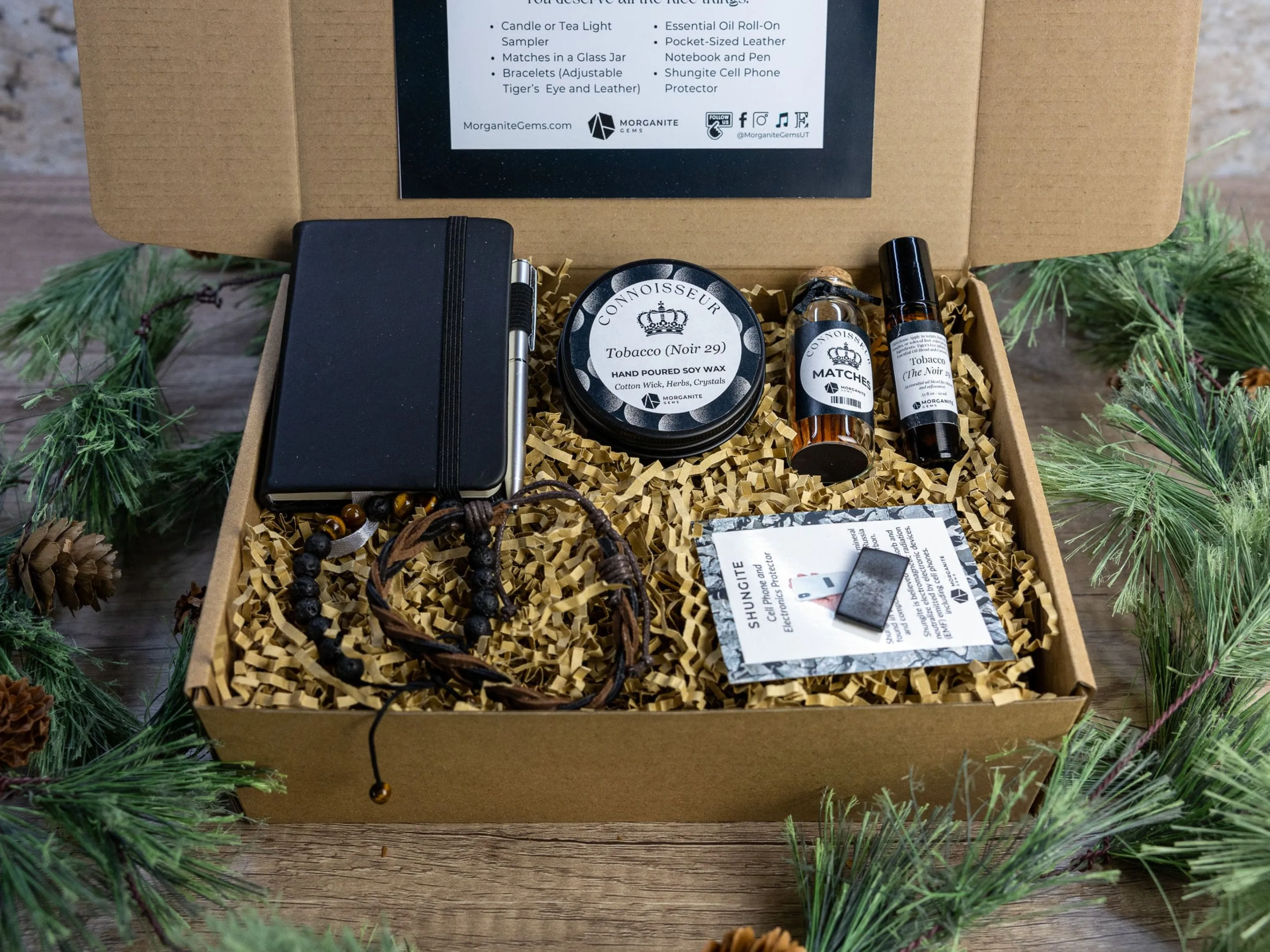Connoisseur Gift Box for Men (Black Tin Candle)