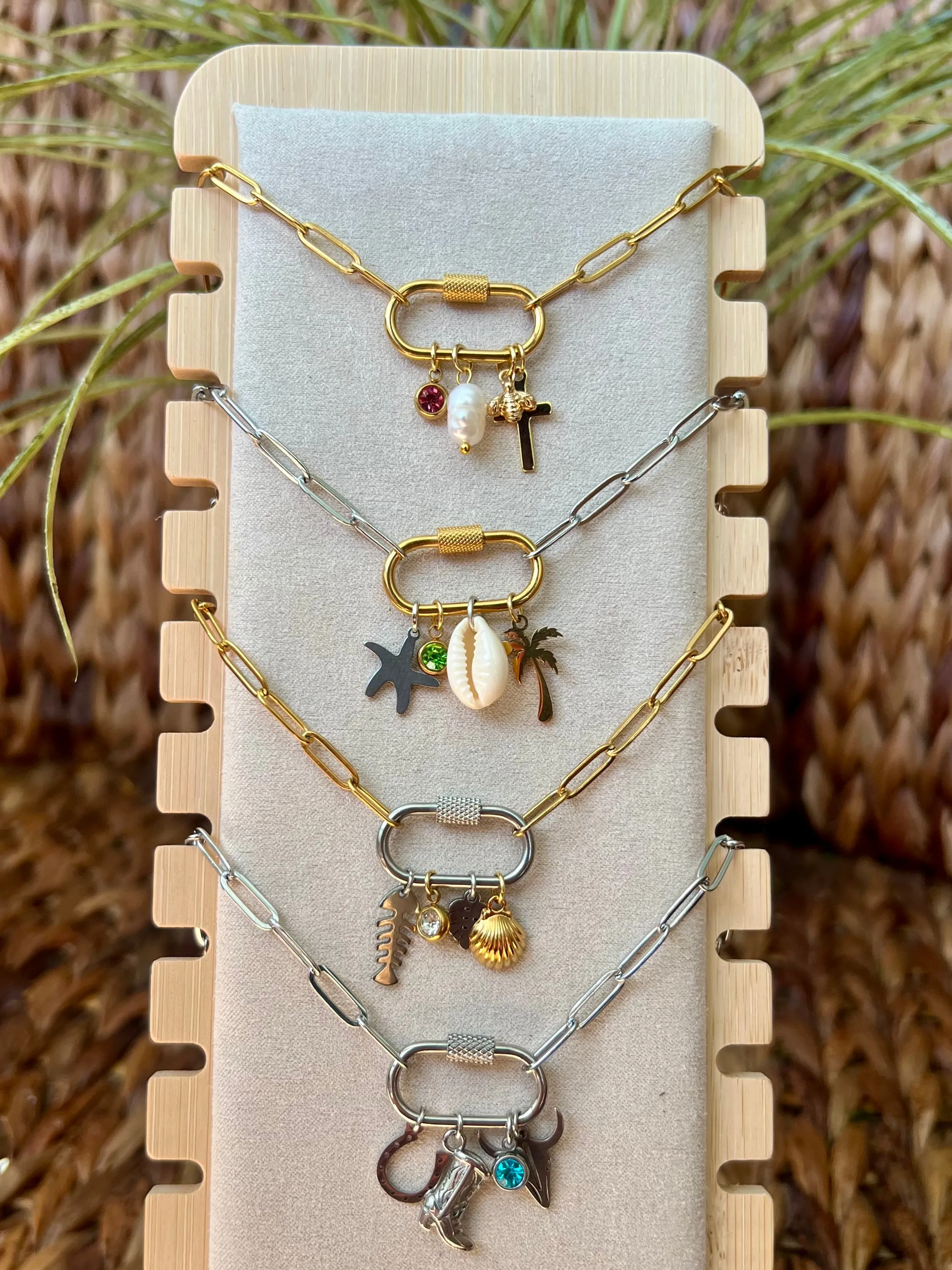 Cross Charm Stack Necklace