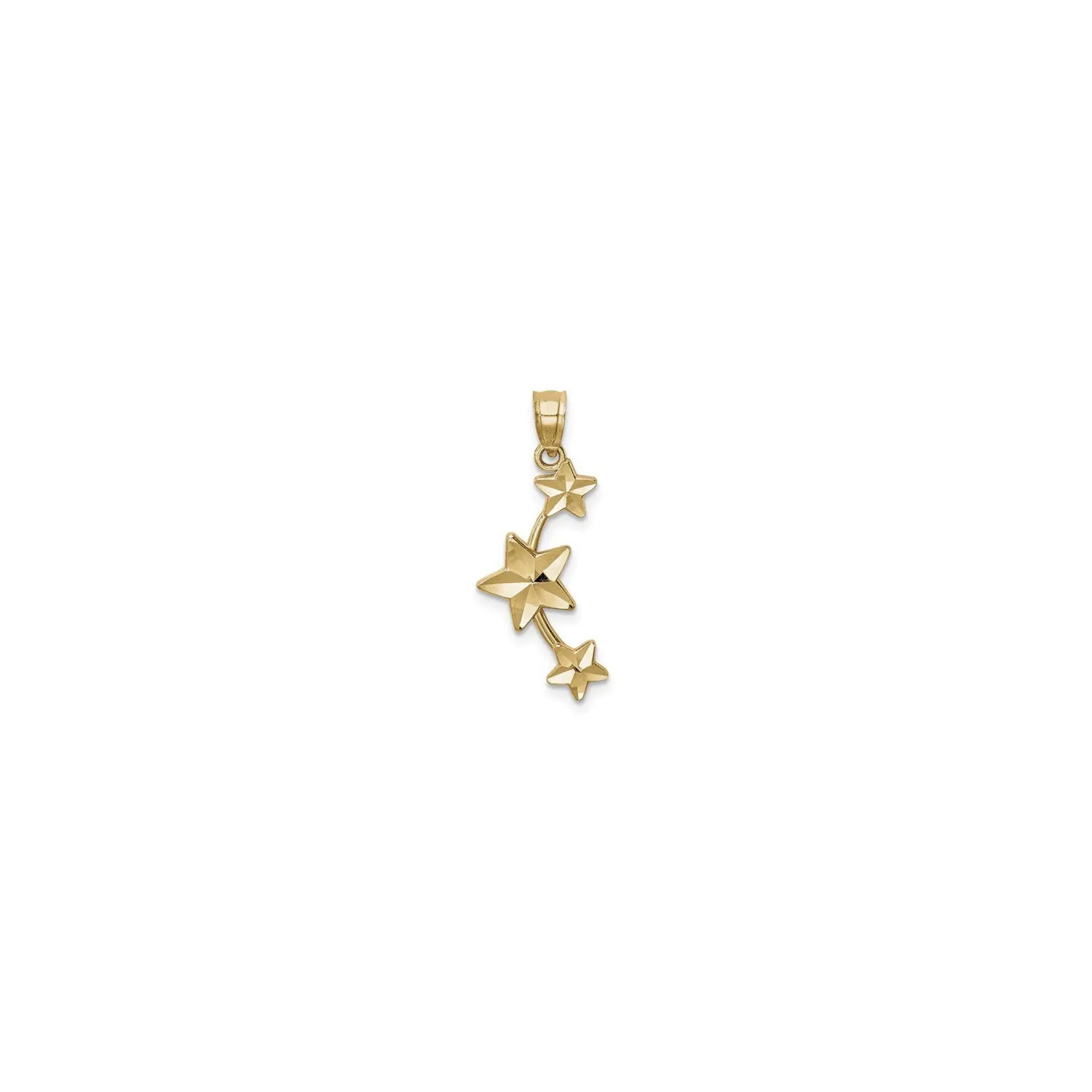 Curvy Stars Trail Pendant (14K)