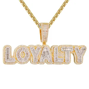 Custom  Loyalty Simulated Diamond  Pendant With Chain