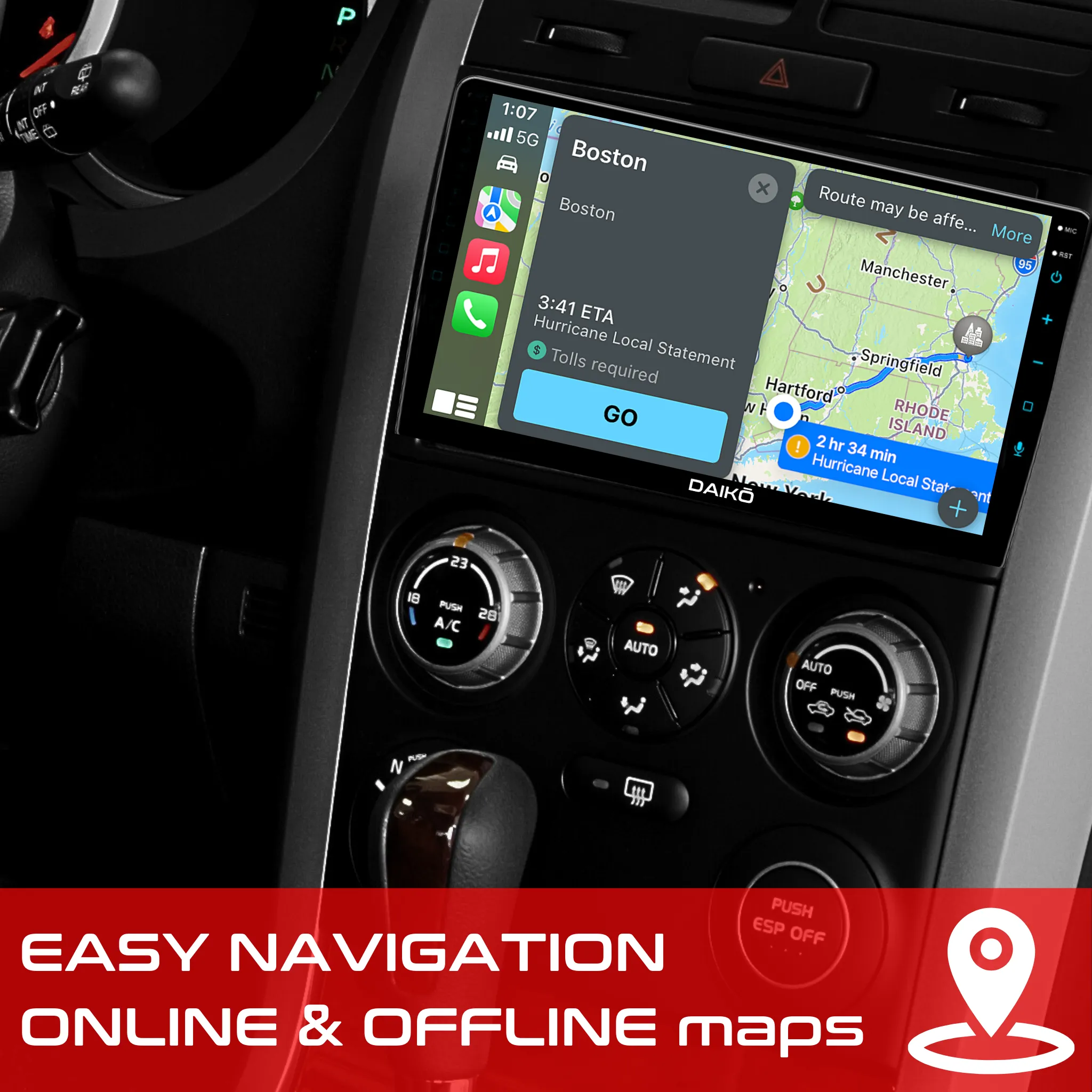 Daiko PRO Multimedia Unit Wireless Carplay Android Auto For Nissan X-Trail 2021 