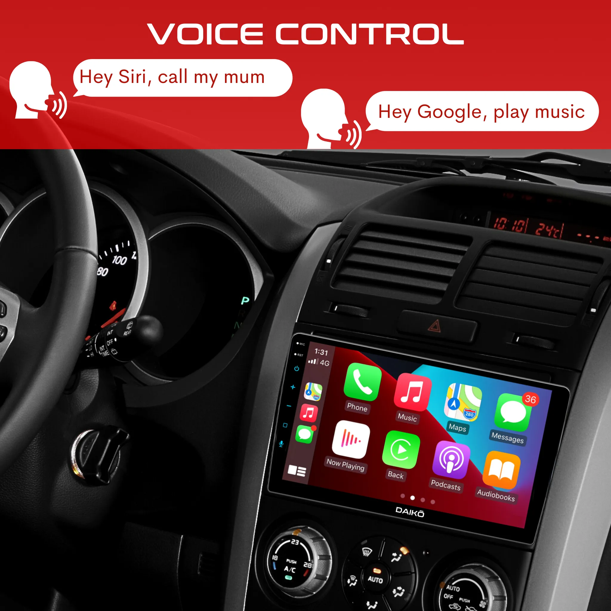 Daiko PRO Multimedia Unit Wireless Carplay Android Auto For Nissan X-Trail 2021 