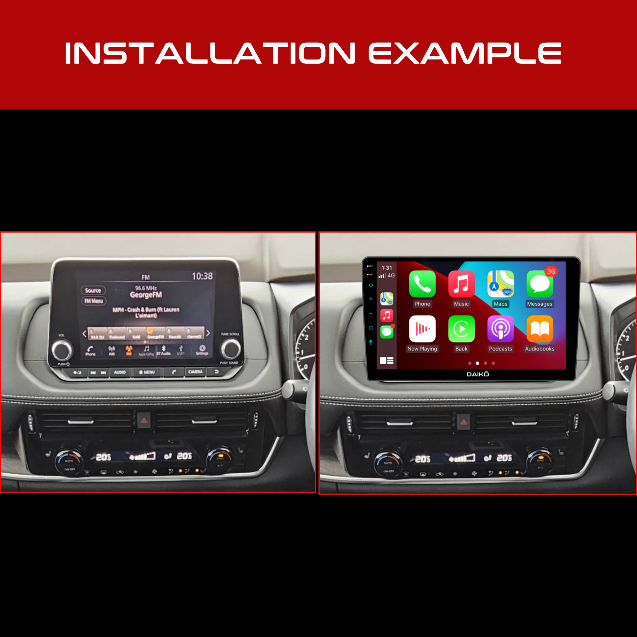 Daiko PRO Multimedia Unit Wireless Carplay Android Auto For Nissan X-Trail 2021 