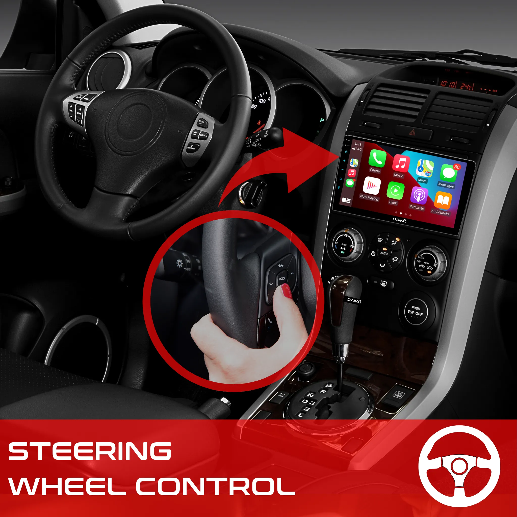Daiko PRO Multimedia Unit Wireless Carplay Android Auto For Nissan X-Trail 2021 