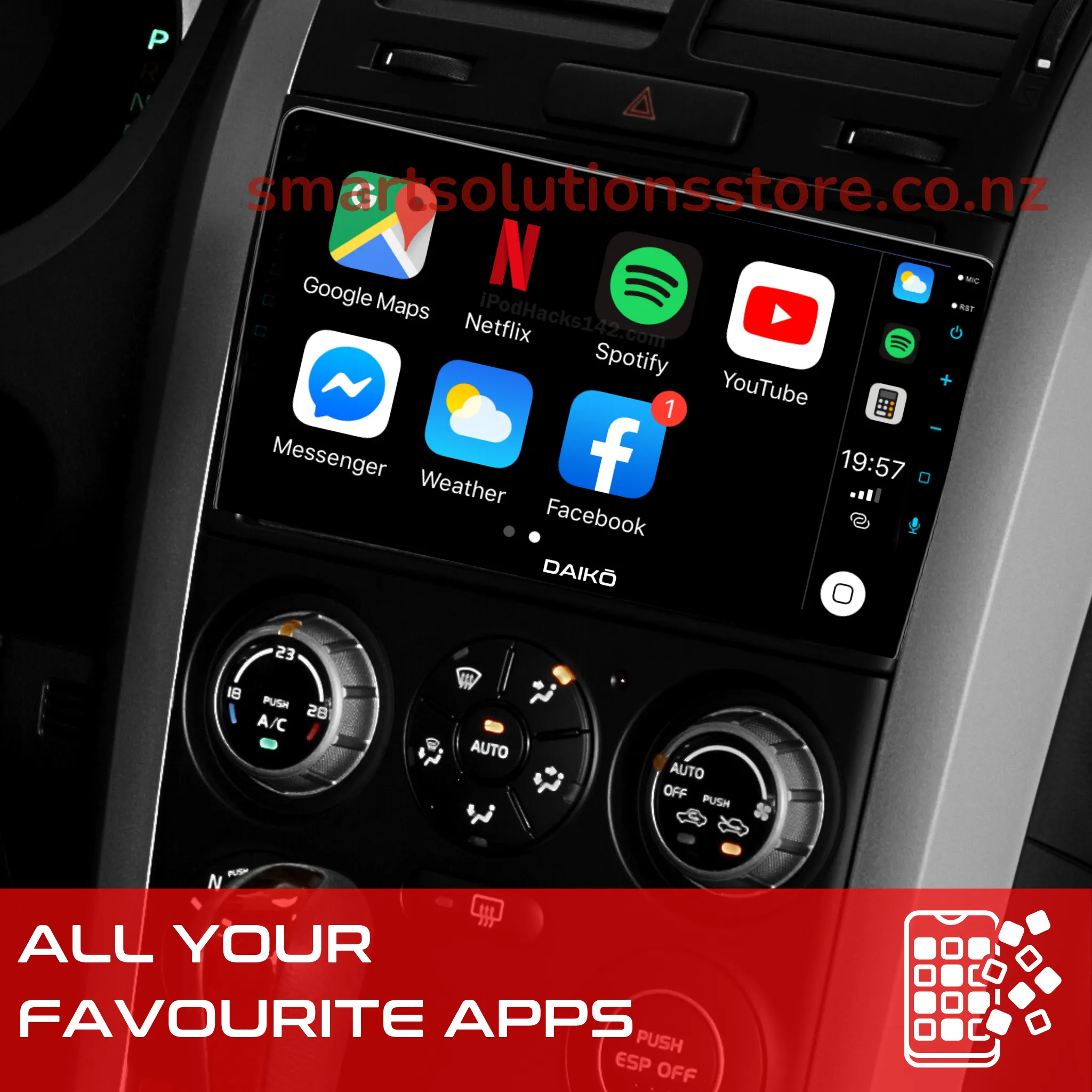 Daiko Ultra Car Stereo Carplay Android Auto For Nissan X-Trail 2008-2012