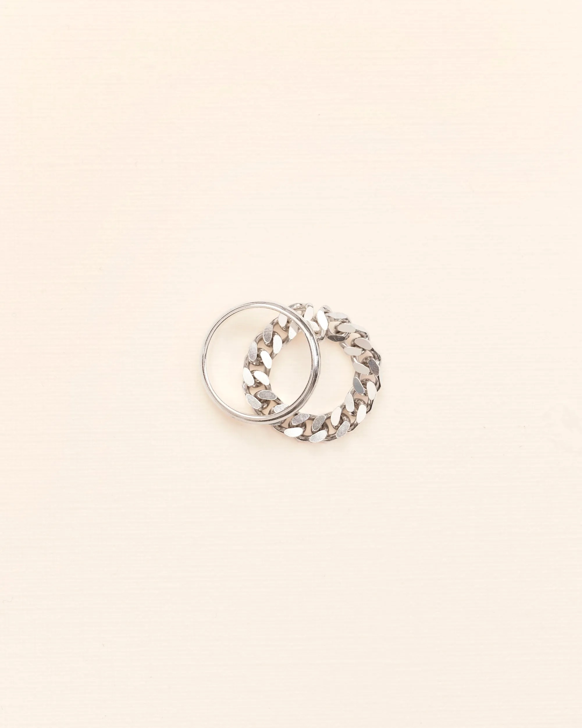 Day and night ring in silver