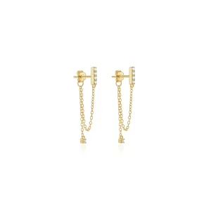 Delicate Bar Chain Earrings