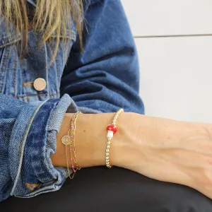 Delicate Gold-Filled Mushroom Bracelet - Non Tarnish New Beginning Gift for Women